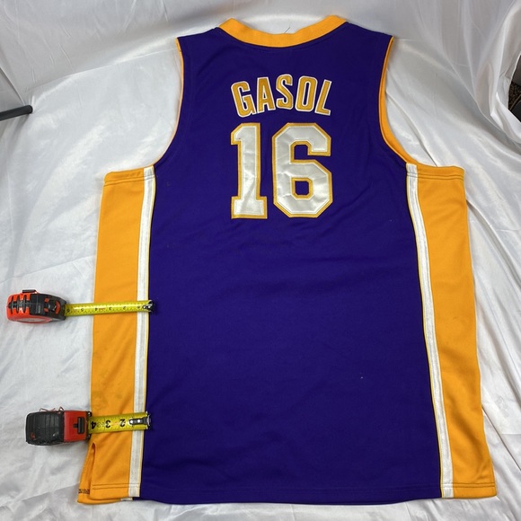 LA Lakers embroidered “Gasol #16” Basketball Jersey Size XXL/54 - Picture 13 of 15